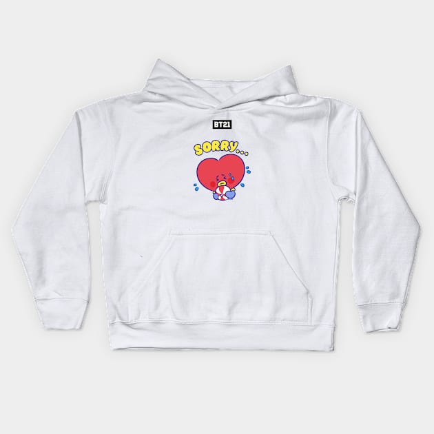 bt21 bts exclusive design 114 Kids Hoodie by Typography Dose